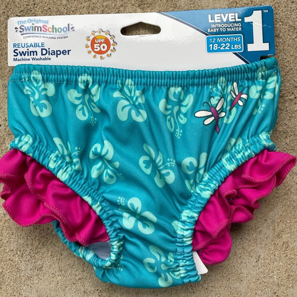 Reusable Swim Diaper 12 Months ( 18-22 Lbs) New